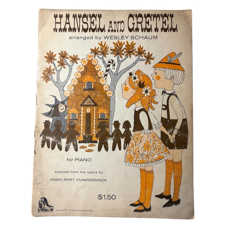 Vintage Hansel and Gretel Piano Sheet Music